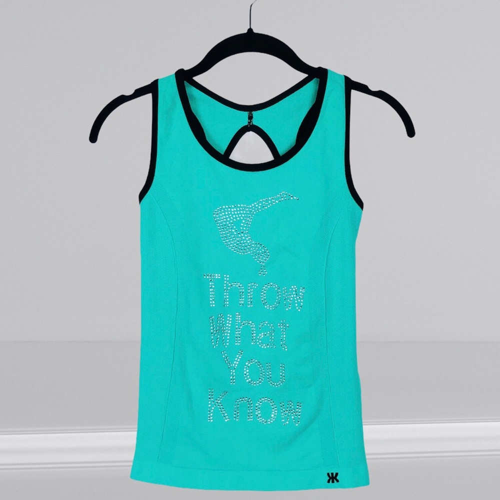 Kurve By Idea One Size Green Embellished Top